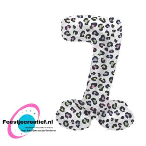 Folieballon Cijfer -7- Bright Panther - Staand - 41 cm