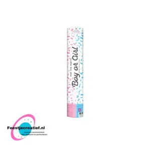 Geboorte meisje 48 Confetti shooter 40 cm - Gender reveal girl paper