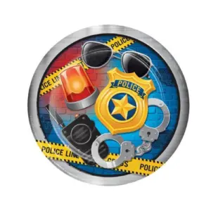 8 stuks Borden Politie feestje 23cm | 8 stuks