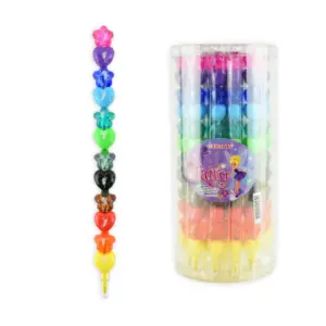 Stacking Crayons Hearts & Flowers - 10 Kleuren