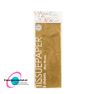 Tissuepapier 50x70cm 5 vellen goud