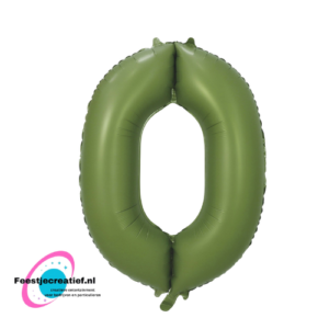 Folieballon 34″ nr. 0 olijfgroen