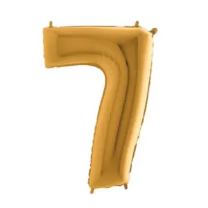 Folieballon Cijfer - 7 - goud - 66 cm
