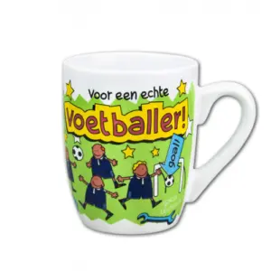 Cartoon mok "voetballer"