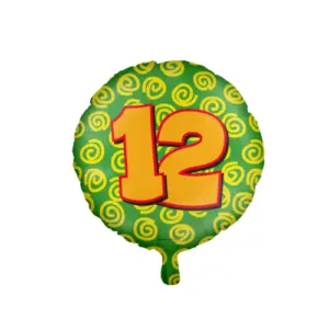 Folieballon 12 jaar, 46cm