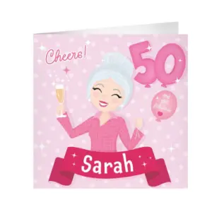 XL Greeting Cards - Sarah 50