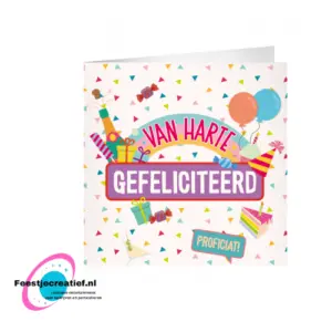 XL Greeting Cards - Van harte gefeliciteerd