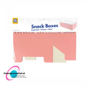 Snackbakje | Kleur: Roze| Lengte: 12cm | 8 stuks