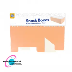 Snackbakje | Kleur: pastel oranje Lengte: 12cm | 8 stuks