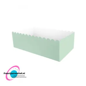 Snackbakje | Kleur: pastel groen Lengte: 12cm | 8 stuks