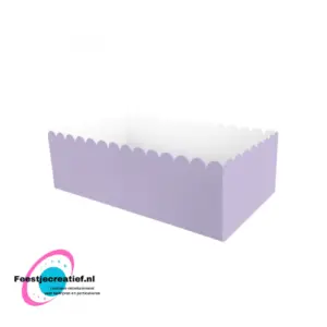 Snackbakje | Kleur: licht pastel paars Lengte: 12cm | 8 stuks