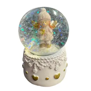 Schudbol winter engel, kerstengel