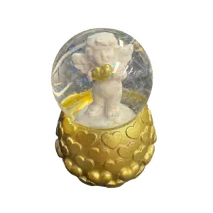 Schudbol engel - gouden voet