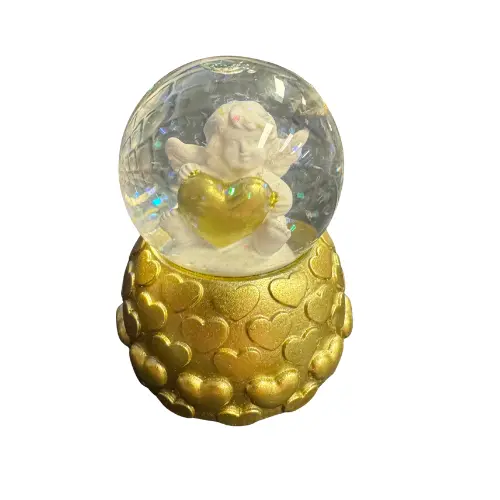 Schudbol engel - gouden voet 2 Schudbol engel - gouden voet - Afbeelding 2