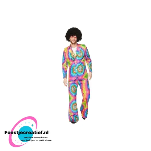 Tye Dye heren kostuum - maat XL 1 Tye Dye heren kostuum - maat XL
