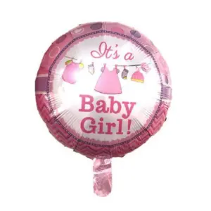 Folieballon 40 cm It’s a Baby Girl – Roze | Geboorte ballon meisje