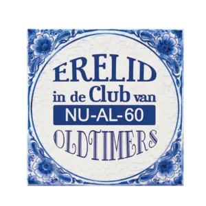 Tegels delfts blauw 60 jaar