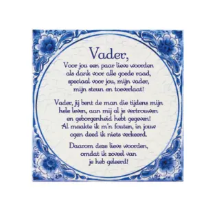 Delfts blauw tegeltje – Vader