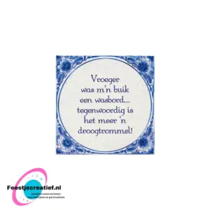 Delfts blauw tegeltje – buik