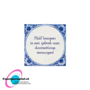 Tegels delfts blauw - Half bezopen