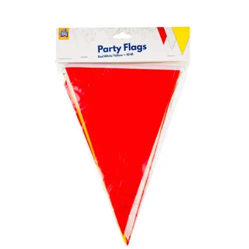 Vlaggenlijn - Oeteldonk - Rood-Wit-Geel - 10 meter 1 Vlaggenlijn - Oeteldonk - Rood-Wit-Geel - 10 meter