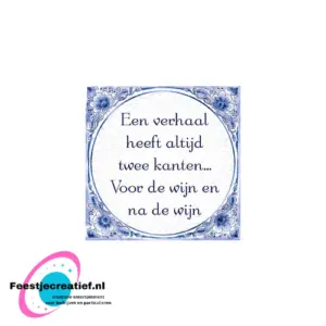 Tegels delfts blauw - verhaal heeft 2 kanten
