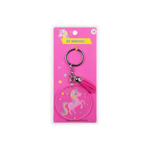 Sleutelhanger met kwastje | Acryl sleutelhanger - Unicorn 1 Sleutelhanger met kwastje | Acryl sleutelhanger - Unicorn