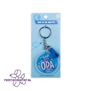 Sleutelhanger met kwastje | Acryl sleutelhanger - Pinguïn