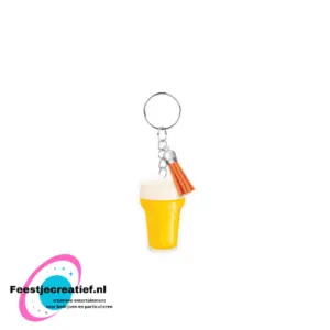 Sleutelhanger met kwastje | Acryl sleutelhanger - Biertje