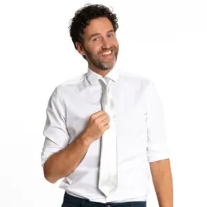 Stropdas zilver – 50 cm