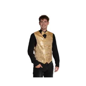 Gilet + Strik Goud - 3XL