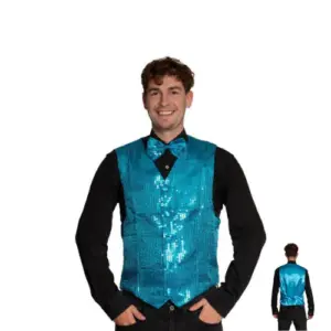 Gilet + Strik Turquoise - 3XL