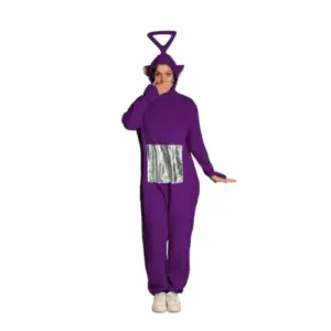 Fun Kostuum Paars – M/L (Paarse Teletubbie Tinky Winky stijl)