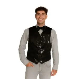 Gilet + Vlinderstrik Zwart - M