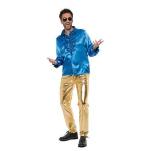 Heren Disco Broek Goud – 2XL – Polyester