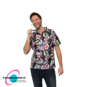 Hawai shirt Deluxe Zwart – 2XL