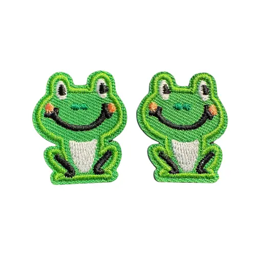 strijkembleem Mini kikker 3x 2cm 1 strijkembleem Mini kikker 3x 2cm