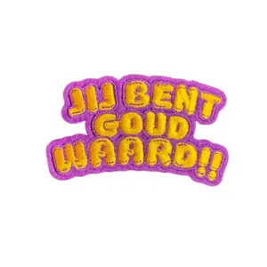 Strijkembleem “jij bent goud waard” – 7 cm