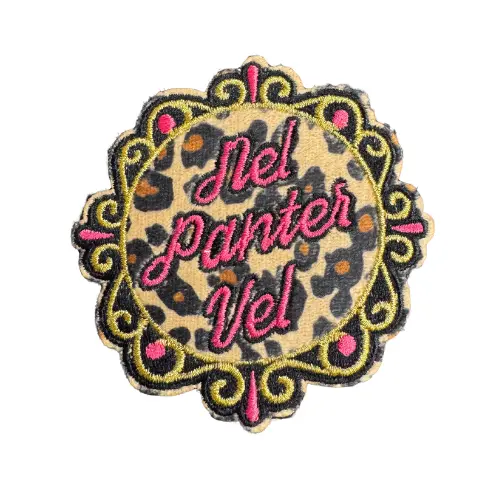 strijkembleem nel pantervel 7x 8cm 1 strijkembleem nel pantervel 7x 8cm