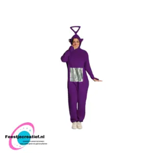 Fun Kostuum Paars – XL (Paarse Teletubbie Tinky Winky stijl)