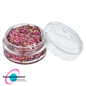 Superstar Chunky Glitter Crème 10 ml Pink lady