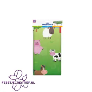 Plastic tafelkleed 137x274cm - Boerderij