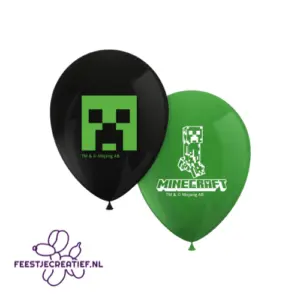 Minecraft Ballonnen - Feestartikelen & versiering - 8 stuks