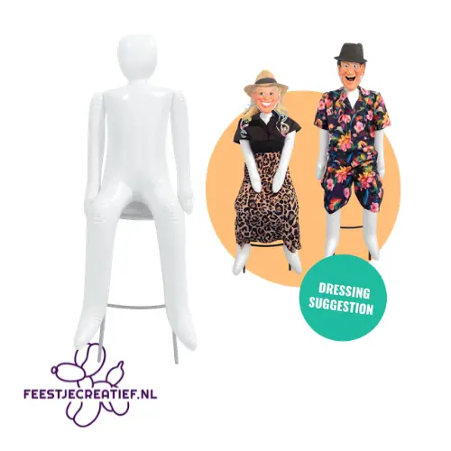 Opblaasbare Abraham/Sarah pop maat145*48cm 1 Opblaasbare Abraham/Sarah pop maat145*48cm