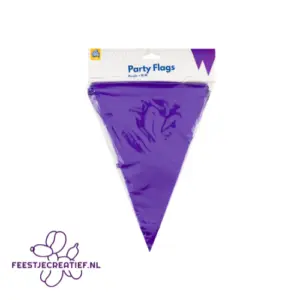 Vlaggenlijn paars,  10 meter