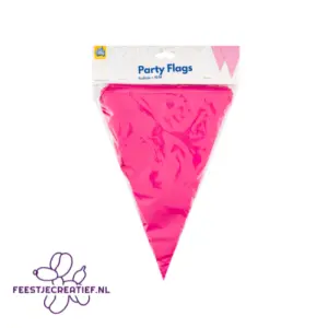 Vlaggenlijn fuchia,  10 meter