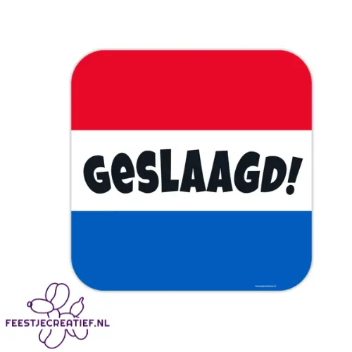 Huldeschild 'Geslaagd" 1 Huldeschild 'Geslaagd"