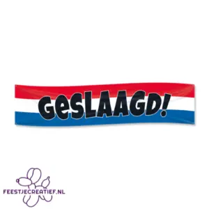 XXL Flag banner - Geslaagd  rood-wit-blauw
