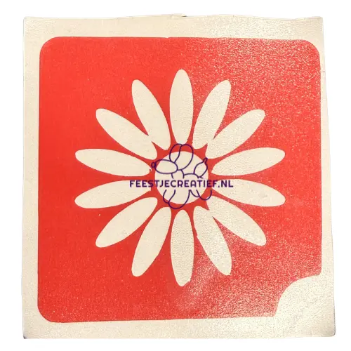 Glittertattoo sjabloon bloem 1 Glittertattoo sjabloon bloem