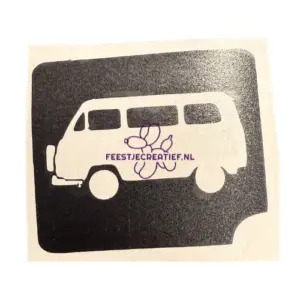 Glittertattoo sjabloon Busje